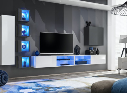 Woonwand Wit Designer Wandkast Meubels Woonkamermeubels Inrichting Compleet